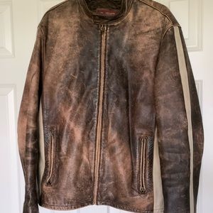 Men’s Leather Moto Jacket